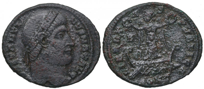 327 d.C. Constantino I (307-337). Constantinopla. AE3. Ae. 2,84 g. LIBERT AS PUB...