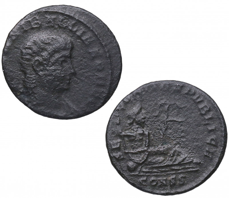 336 - 337 d.C.. Annibaliano. Constantinopla 6ª Oficina. AE4. Ve. 1,02 g. MUY ESC...