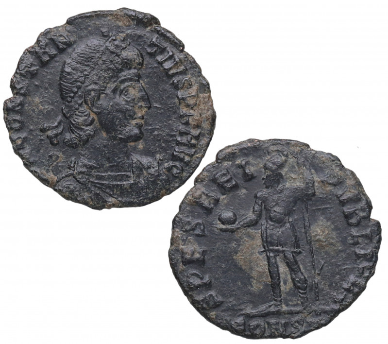 357 - 363. Constantino II (337-340 dC). Consa. AE4. Ve. 1,26 g. RARA. MBC- / BC+...