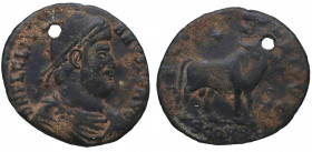 355 – 360 dC. Juliano II. Roma. AE1. Ve. 8,00 g. Agujero. (BC+ / MBC-). Est.60.