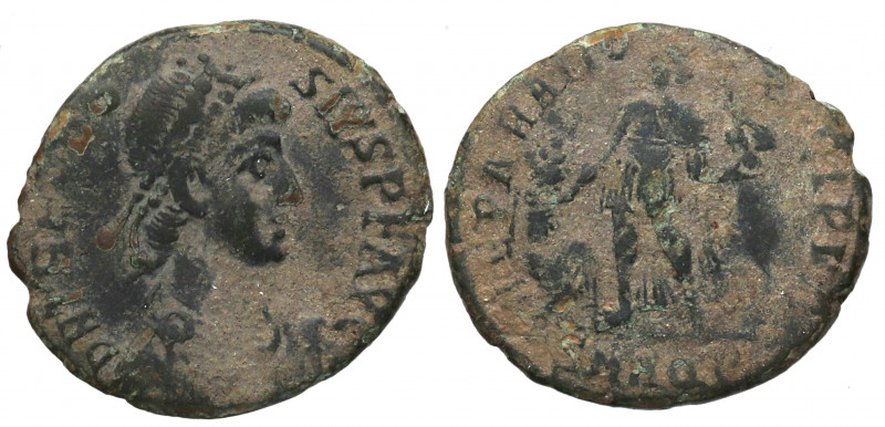 379-388 d.C. Teodosio I. Antioquía. AE2. Ae. 4,78 g. 1ª Oficina. BC. Est.20.