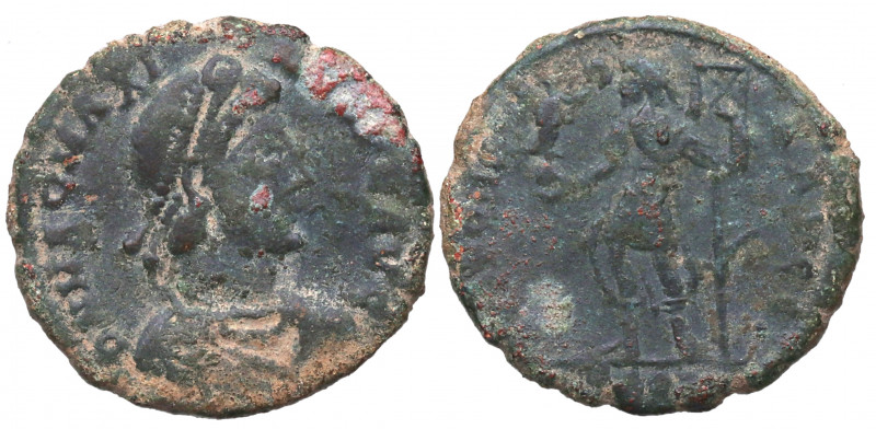 383 - 388. Magno Máximo. Arelate. AE2. Cu. 4,89 g. 1ª Oficina. BC+. Est.30.
