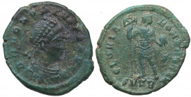 393-5 dC. Honorio. Nicomedia. Decargiro. Ae. 5,00 g. /GLORIA ROMANORVM. 2ª Oficina. BC+. Est.20.