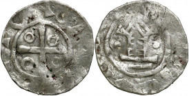 Medieval coins
POLSKA / POLAND / POLEN / SCHLESIEN

Słowiańszczyzna Zachodnia? Pomorze. Naśladownictwo denara OAP typu X-XI wiek 

Aw.: Krzyż pro...
