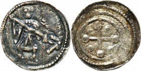 Medieval coins
POLSKA / POLAND / POLEN / SCHLESIEN

Bolesław III Krzywousty (1107-1138). Denar - rycerz i smok 

Aw.: Rycerz przebijający włóczni...
