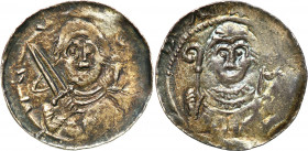 Medieval coins
POLSKA / POLAND / POLEN / SCHLESIEN

Władysław II Wygnaniec (1138-1146). Denar - VERY NICE 

Aw.: Książę z mieczemRw.: Biskup na w...