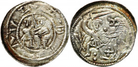 Medieval coins
POLSKA / POLAND / POLEN / SCHLESIEN

Władysław II Wygnaniec (1138-1146). Denar - walka z lwem 

Aw.: Książę z mieczem na tronie, o...