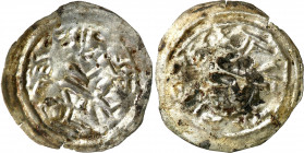 Medieval coins
POLSKA / POLAND / POLEN / SCHLESIEN

Mieszko III Stary (1138-1202). Brakteat łaciński, książę na koniu - RARITY R4

Aw.: Książę na...