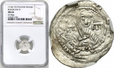 Medieval coins
POLSKA / POLAND / POLEN / SCHLESIEN

Bolesław IV Kędzierzawy (1146-1173) Denar 1157-1166 NGC MS64 (2 MAX) - BEAUTIFUL 

Aw.: Popie...
