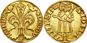 Medieval coins
POLSKA / POLAND / POLEN / SCHLESIEN

Polska, Węgry.Ludwik I Andegaweński (1370-1382)Goldgulden (floren) bez daty - BEAUTIFUL 

Aw....