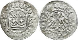 Medieval coins
POLSKA / POLAND / POLEN / SCHLESIEN

Władysław Jagiełło (1386-1434). Polgrosz (1401-1402), Krakow (Cracow) 

Odmiana bez liter pod...