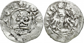 Medieval coins
POLSKA / POLAND / POLEN / SCHLESIEN

Władysław Jagiełło (1386-1434). Polgrosz koronny 1416-1422, Krakow (Cracow) 

Wariant z belką...