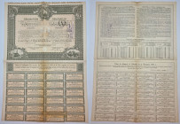 Securities: stocks, bills and bonds
The Second Polish Republic. Bond 4 1/2% of the loan at 284 francs 1931 

Obligacja z talonem i 24 kuponami.Podl...