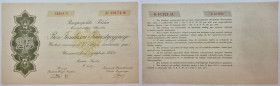 Securities: stocks, bills and bonds
The Second Polish Republic. Investment fund voucher for 25 zlotys 1933, Warsaw 

Zagniecenia papieru, złamanie....