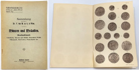 Numismatic literature
Brder Egger Auction Catalog Sammlung des Herrn Dr. V. von M. zu A. in Wien Wien, 7. Jnner 1909 

Stron 48, pozycji 1548, tabl...
