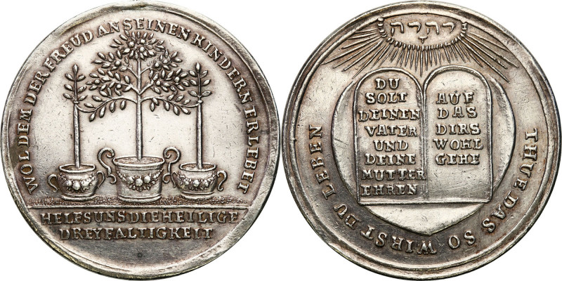 Germany
Germany. Medal - fourth commandment, silver 

Aw.: W promieniach słon...
