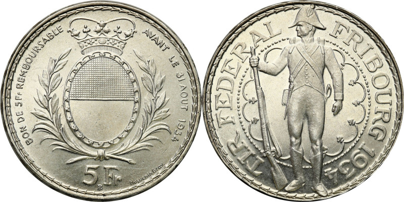 Switzerland
Switzerland. 5 francs 1934, Freiburg - BEAUTIFUL 

Moneta wybita ...