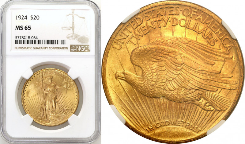 USA (United States of America)
USA. Dollar $ 20 1924 Saint Gaudens Philadelphia...