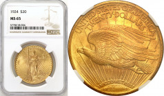 USA (United States of America)
USA. Dollar $ 20 1924 Saint Gaudens Philadelphia, NGC MS65 - REPLACED 

Mennica Filadelfia. Piękny egzemplarz, inten...