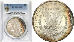 USA (United States of America)
USA. Dollar $ 1 1881 S, San Francisco PCGS MS63 - BEAUTIFUL 

Dolar typu Morgan.Mennicza moneta w slabie PCGS z notą...