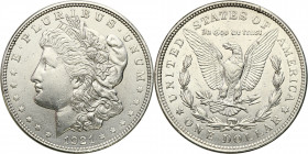 USA (United States of America)
USA. Dollar $ 1 1921 Philadelphia - Morgan 

Minimalne ślady obiegu i ryski w tle. Dużo połysku w tle.

Details: 2...