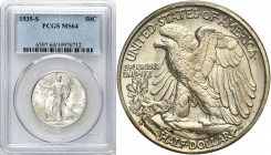 USA (United States of America)
USA. 1/2 dollar (50 cents) 1935 S San Francisco Liberty PCGS MS64 - BEAUTIFUL 

Wspaniale zachowany egzemplarz, inte...