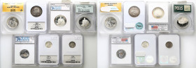 USA (United States of America)
US 10 cents - 1/2 dollar 1893 - 2000, set of 7 

Zestaw zawiera:- 1/2 dolara Columbian Exposition Chicago 1893,&nbsp...
