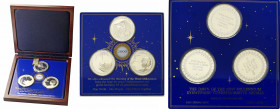 USA (United States of America)
USA, New Millenium 2000 - a set of 3 medals 

Medale w menniczym stanie zapakowane w holder oraz drewniane pudełko.B...