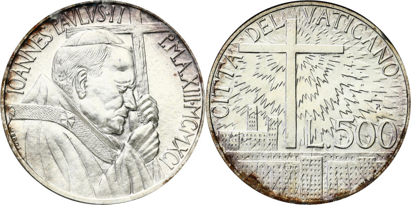 Vatican
Vatican, 500 lire, JOHN PAUL II 1991 YEAR OF SOCIAL DOCTRINE 

Moneta...