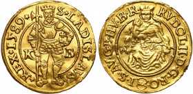 Ungarn
Hungary, Rudolf II (1572-1608). Ducat (goldgulden) 1606 KB, Kremnica - BEAUTIFUL 

Aw.: Postać cesarza, litery K-B po bokach i napis w otoku...