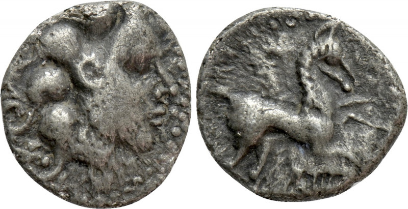 WESTERN EUROPE. Central Gaul. Aedui. Quinarius (2nd-1st century BC). 

Obv: Ma...