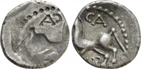 WESTERN EUROPE. Central Gaul. Bituriges Cubi. Brockage Quinarius (1st century BC)