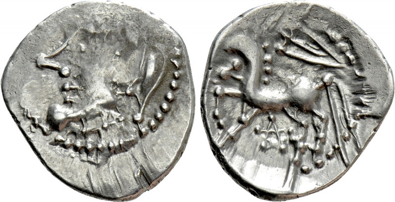 WESTERN EUROPE. Central Gaul. Bituriges Cubi. Quinarius (1st century BC). 

Ob...