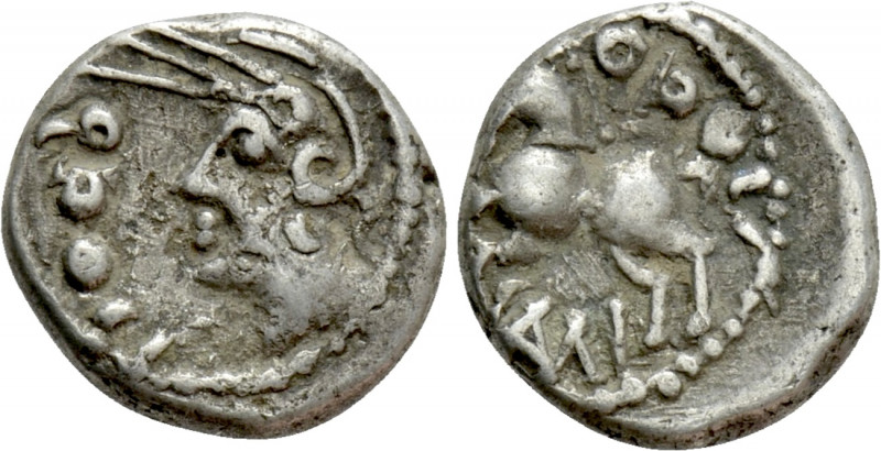 WESTERN EUROPE. Central Gaul. Sequani. Quinarius (1st century BC). 

Obv: Q • ...