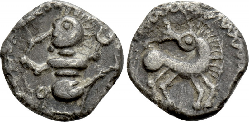 WESTERN EUROPE. Northeast Gaul. Treveri. Quinarius (Mid 1st century BC). "Tanzen...