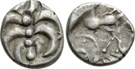 CENTRAL EUROPE. Vindelici. Quinarius (1st century BC). "Büschelquinar" type
