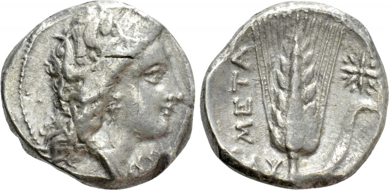 LUCANIA. Metapontion. Nomos (Circa 330-290 BC). 

Obv: Head of Demeter right, ...