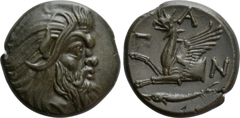 CIMMERIAN BOSPOROS. Pantikapaion. Ae (Circa 310-304/3 BC). 

Obv: Bearded head...