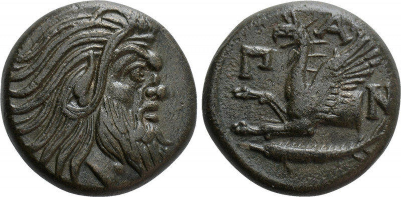 CIMMERIAN BOSPOROS. Pantikapaion. Ae (Circa 310-304/3 BC). 

Obv: Bearded head...
