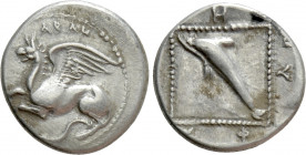 THRACE. Abdera. Drachm (Circa 415/3-395 BC). Nymphagores, magistrate