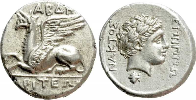 THRACE. Abdera. Stater (Circa 336-311 BC). Ipponaktos, magistrate. 

Obv: ABΔH...