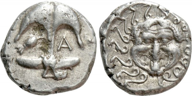 THRACE. Apollonia Pontika. Drachm (Late 5th-4th centuries BC). 

Obv: Upright ...