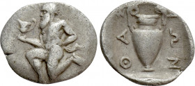 THRACE. Thasos. Trihemiobol (Circa 412-404 BC)
