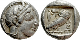 ATTICA. Athens. Tetradrachm (Circa 470-465 BC). Transitional issue
