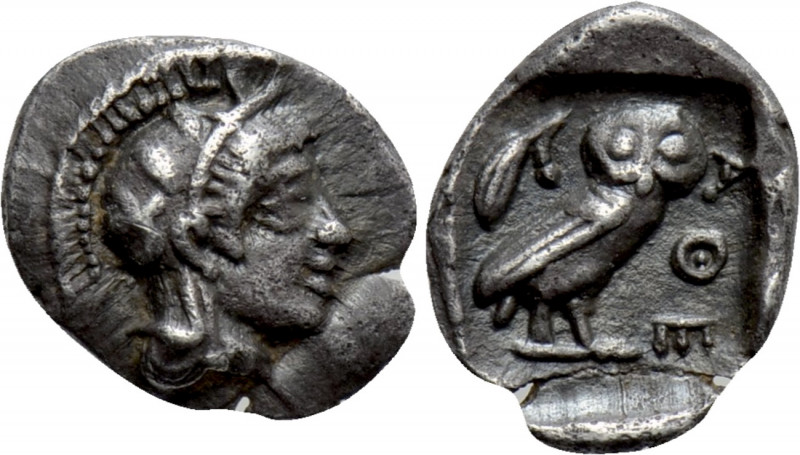 ATTICA. Athens. Hemiobol (Circa 454-404 BC). 

Obv: Helmeted head of Athena ri...