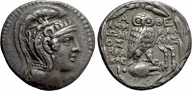 ATTICA. Athens. Tetradrachm (Circa 150/49 BC). New Style coinage. Ammonios, Kallias and Herakle-, magistrates