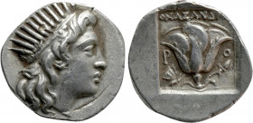 CARIA. Rhodes. Drachm (Circa 190-170 BC). Onasandros, magistrate