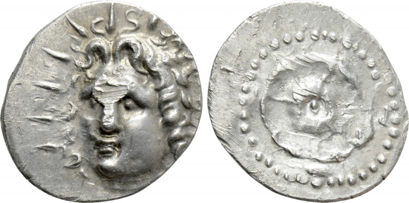 CARIA. Rhodes. Drachm (Circa 88/42 BC-AD 14). 

Obv: Radiate head of Helios fa...