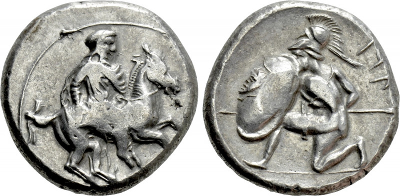 CILICIA. Tarsos. Stater (Circa 410-385 BC). 

Obv: Satrap on horseback riding ...