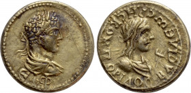 KINGS OF BOSPORUS. Rhescuporis II with Elagabalus (211/2-226/7). EL Stater. Dated Bosporan Era 515 (218/9)